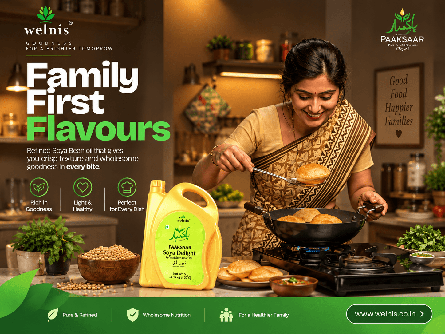 Family First Flavours — Ad Creative for Welnis · Paksaar